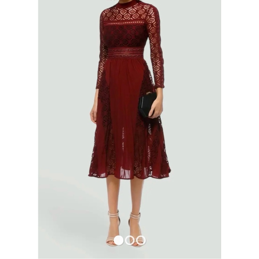 NWT Self-Portrait Symm Midi Dress